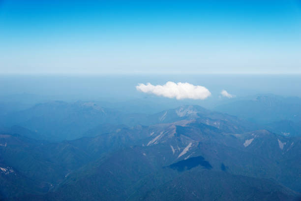 Aerial view of the mountains.