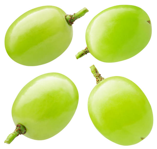 istock collection of single green grape isolated on a white background 1182614579