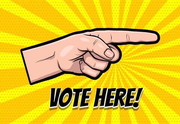 illustrations, cliparts, dessins animés et icônes de doigt motivé à voter aux etats-unis 2020 - alternative pop