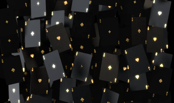 black and gold aces array - upmarket imagens e fotografias de stock