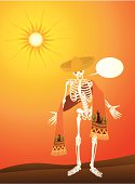 istock Day of the Dead Skeleton with talk bubble 118261920