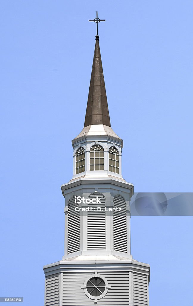Église Clocher - Photo de Blanc libre de droits