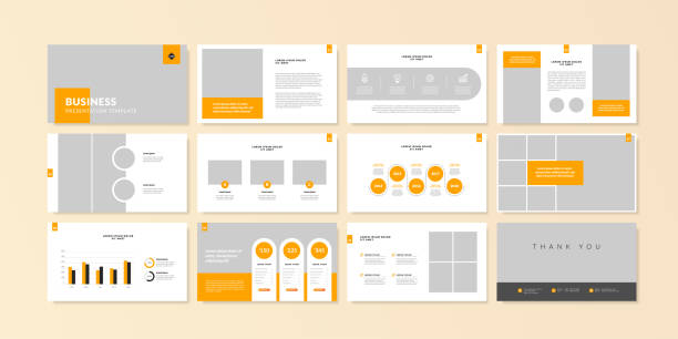 bisnis minimal slide presentasi latar belakang template. templat presentasi bisnis. - mode ilustrasi stok