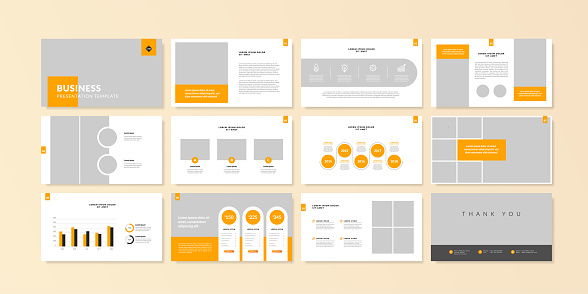Business minimal slides presentation background template. business presentation template