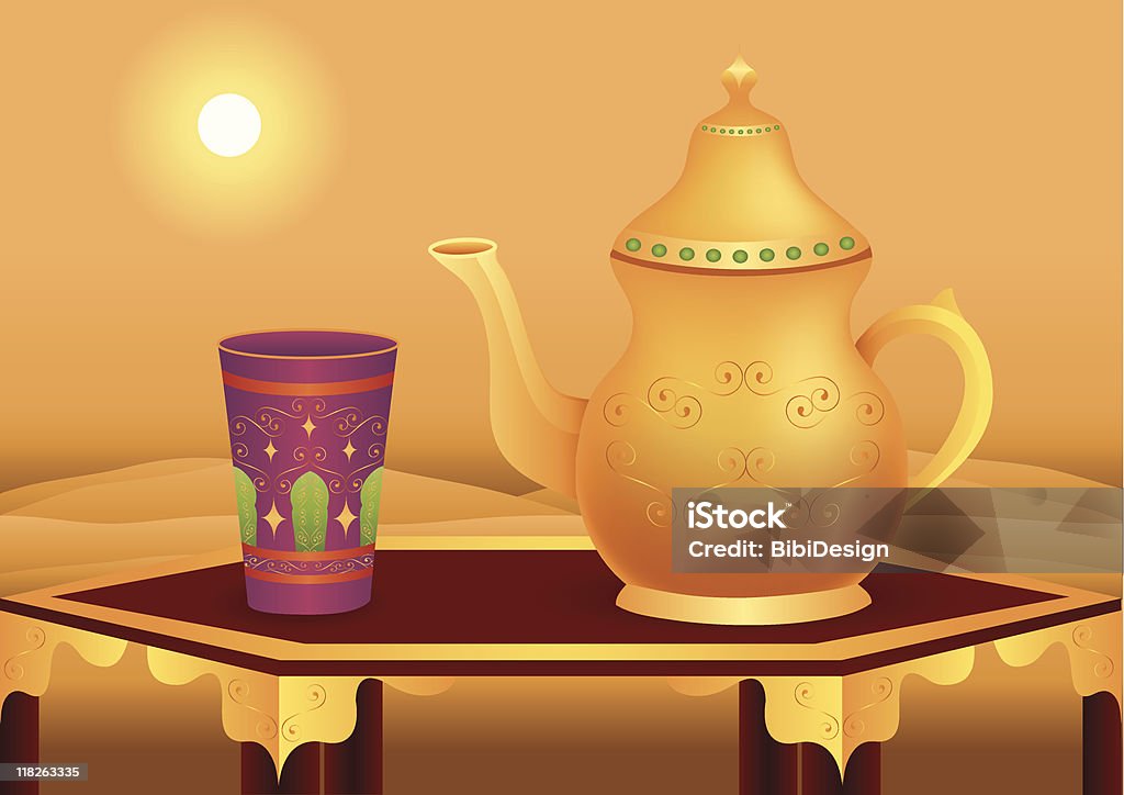 De té descanso - arte vectorial de Cultura marroquí libre de derechos