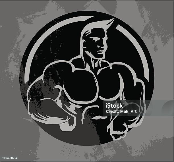 Bodybuilder - Arte vetorial de stock e mais imagens de Banda desenhada - Produto Artístico - Banda desenhada - Produto Artístico, Culturismo, Acordar