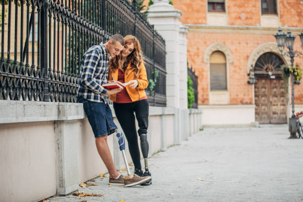 istock Disability students on the street in city 1182637661