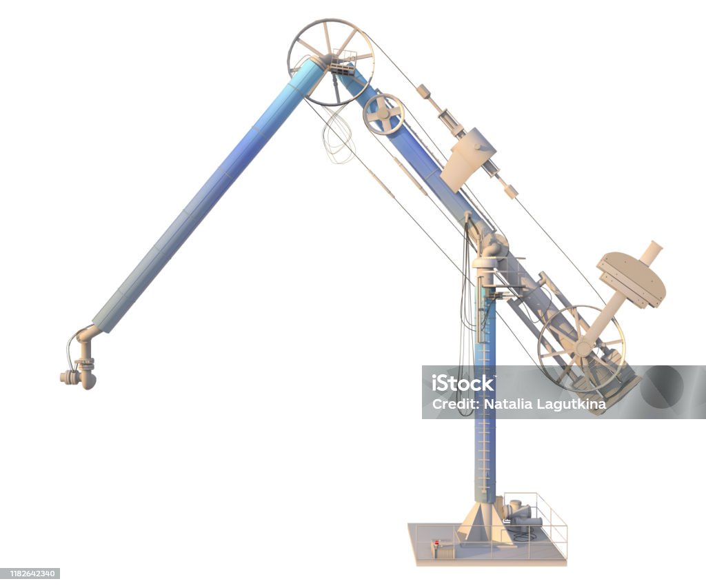 3d Loading Arm Loading Arm 3drendering Stock Photo - Download Image Now - Arm ...