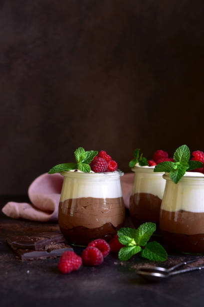 istock Delicious homemade mousse ' Three chocolate 