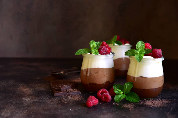 istock Delicious homemade mousse ' Three chocolate 