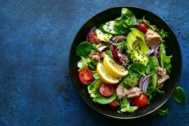 Photo of Vegetable salad with tuna and avocado