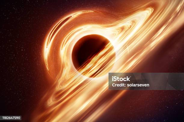 Süper Masif Kara Delik Ve Yığılma Diski Stok Fotoğraflar & Kara delik‘nin Daha Fazla Resimleri - Kara delik, Dış Uzay, Delik