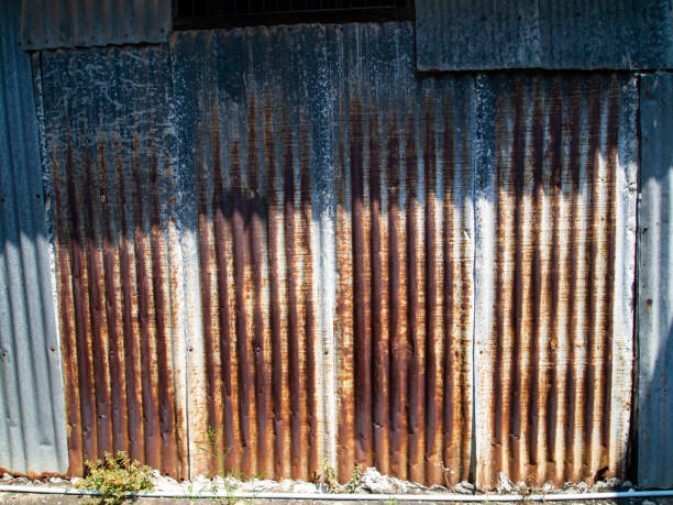 istock Rusty Corrugated metal texture or Galvanized iron steel background 1182655401