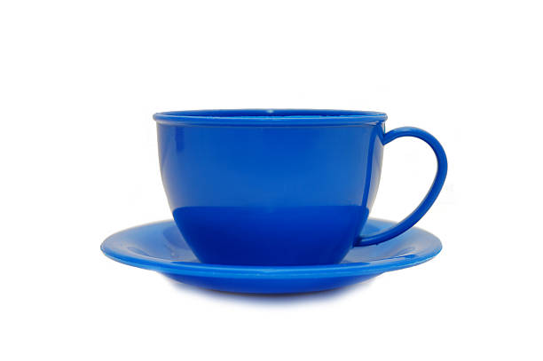 istock Dark blue cup - toys on a white background 118265542