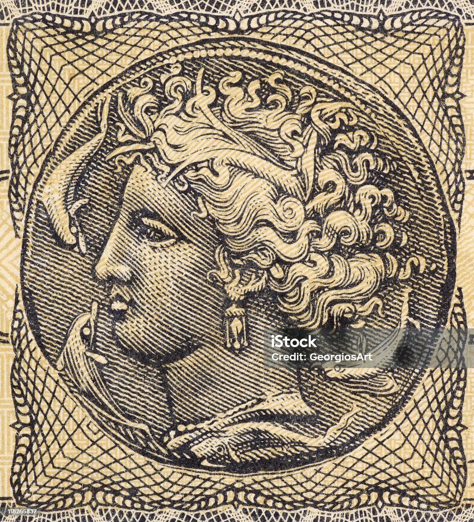 Ninfa Arethusa - Foto stock royalty-free di Banconota