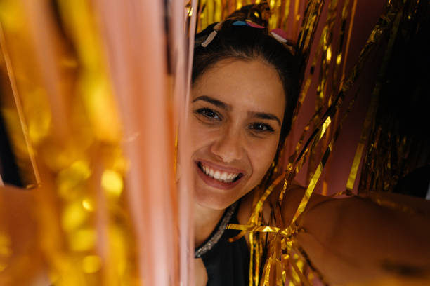 Photo of a young woman at the party
