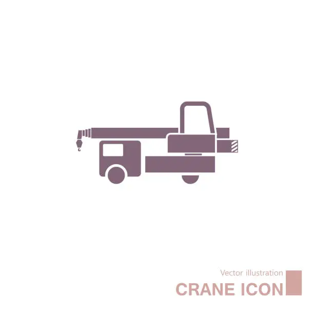 Vector illustration of Vector drawn crane.