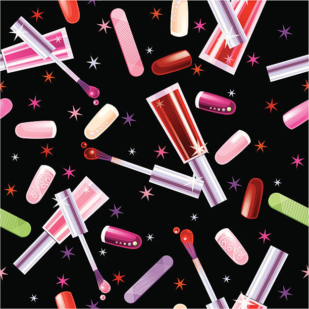 20+ Nail Polish Black Background Stock Illustrations, Royalty-Free