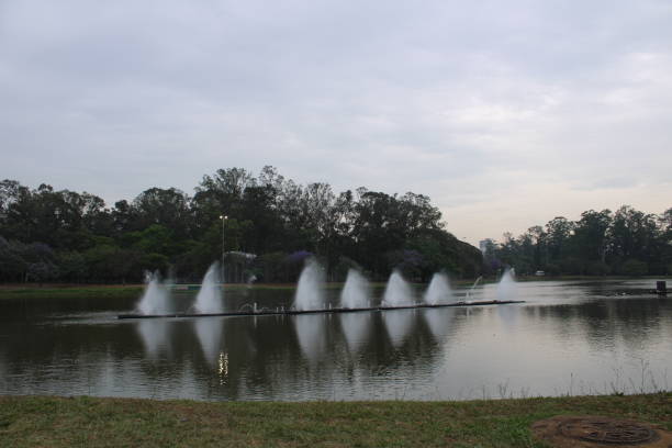 istock water fountain in artificial lake 1182661921