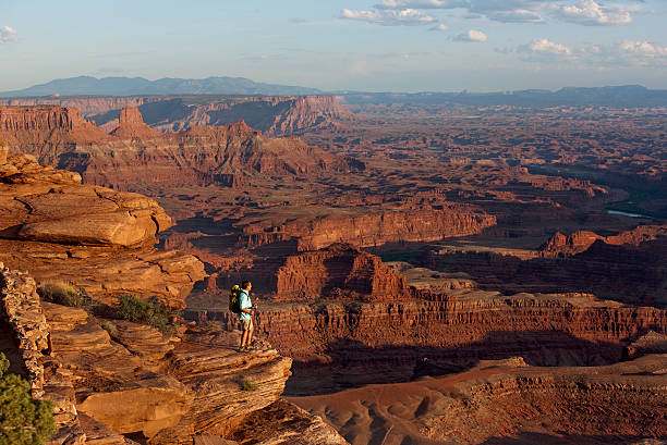 istock Backpacker Looking At View Of Canyonlands In Moab, Utah 118266261
