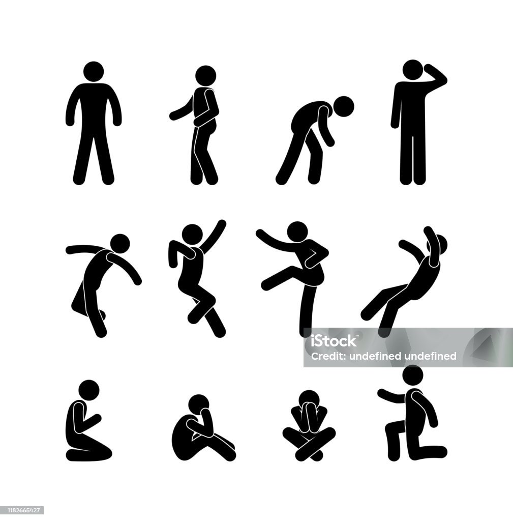 Mọi Người Dán Chữ Tượng Hình Bộ Biểu Tượng Hình Bóng Người Bị Cô ...