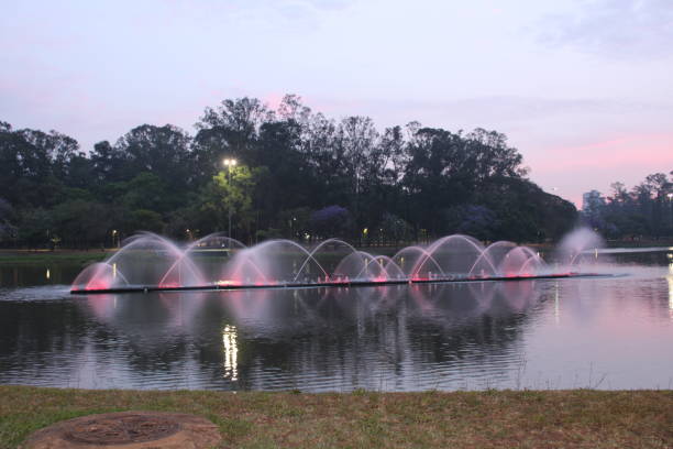 istock water fountain in artificial lake 1182666534
