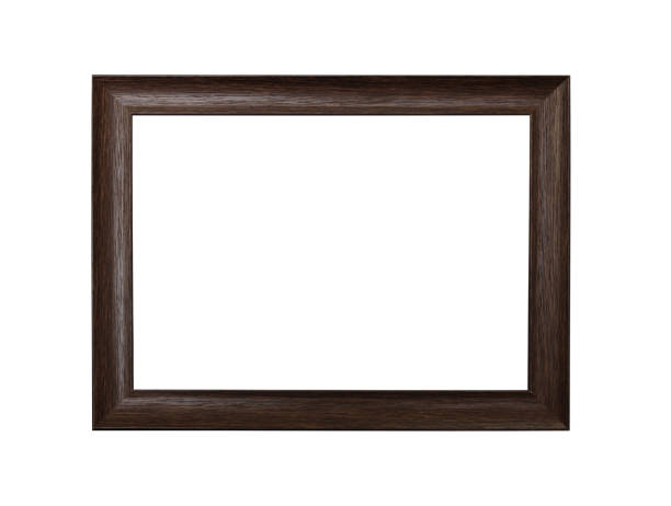 istock dark wooden picture frame isolated on white background 1182667975