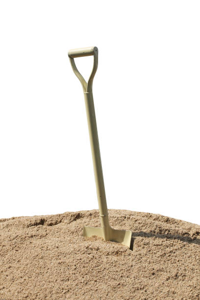 istock Shovel (spade) and sand for construction 1182668616
