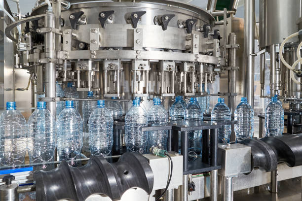 istock Automated installation for bottling 1182671269