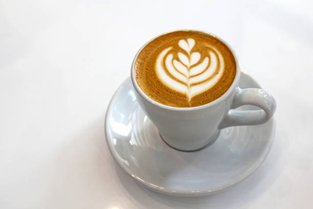 istock Top view of coffe in a white cup. 1182672226