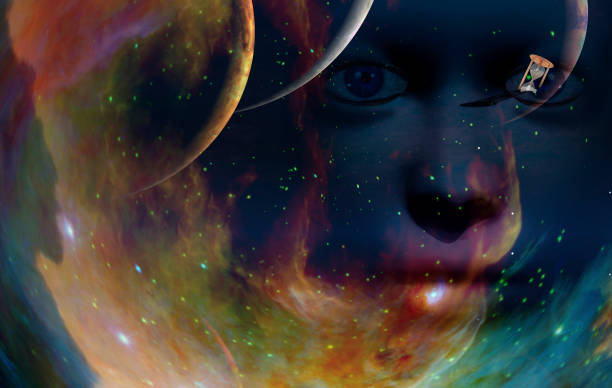 istock Woman face in space 1182673153