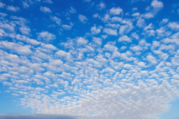 istock Altocumulus clouds on beautiful blue sky cloudy background 1182674043