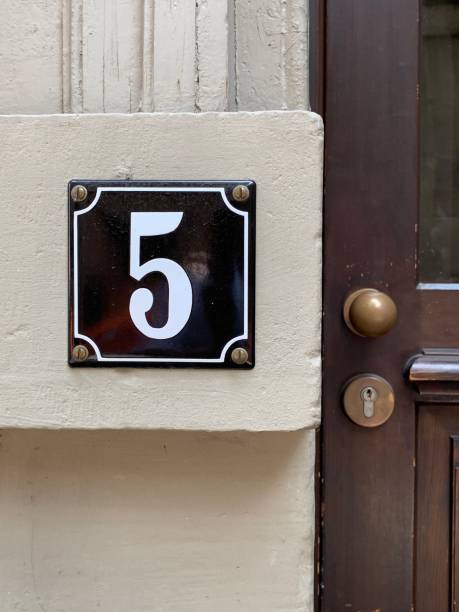 istock House number 5 close up 1182674408