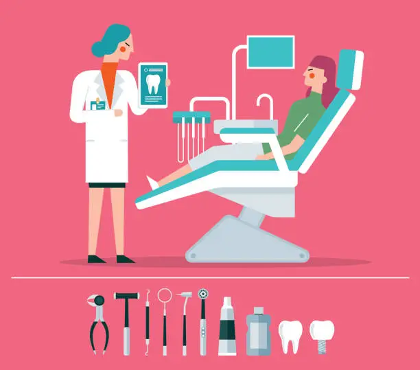 Vector illustration of Dentist