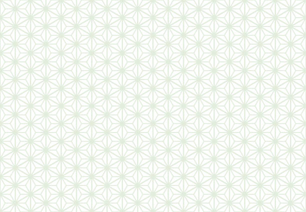 seamless hemp leaf pattern background - gray line plus white background -