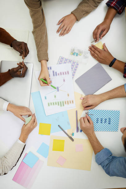 istock Business Meeting table Top View 1182682668