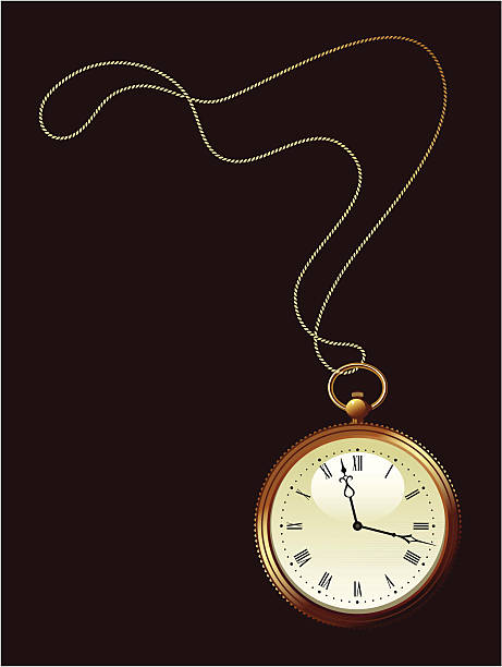 ilustrações, clipart, desenhos animados e ícones de gold relógio de bolso - pocket watch watch clock pocket