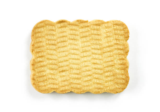 istock One cookie. Close up. Isolated on white background 1182687513