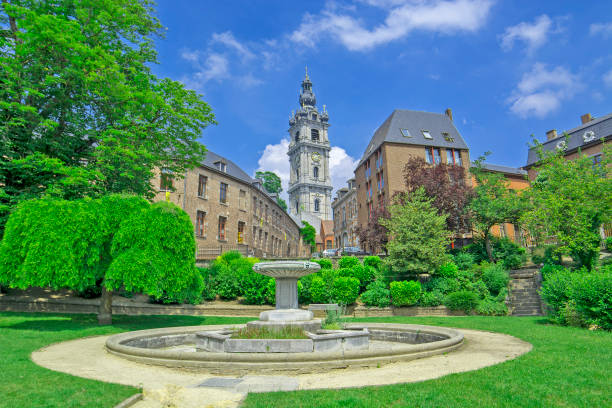 Mons, Wallonie, Belgium - baroque Belfry El Catiau built in the 17th century