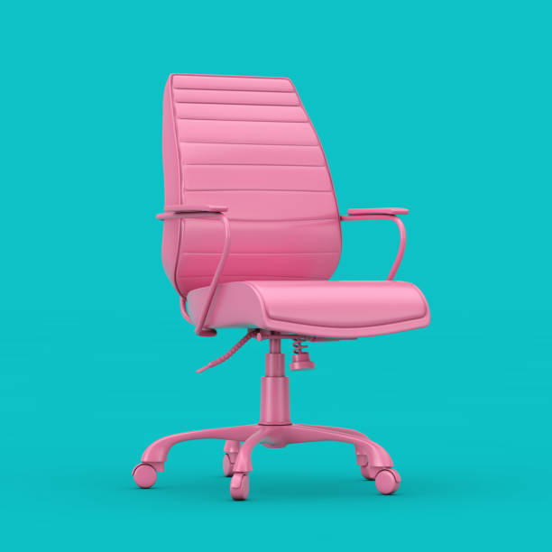 istock Pink Boss Office Chair Duotone. 3d Rendering 1182689974