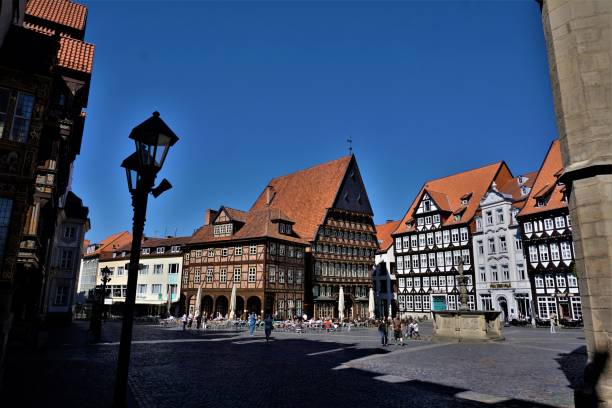 piękny rynek w mieście hildesheim - lower saxony zdjęcia i obrazy z banku zdjęć