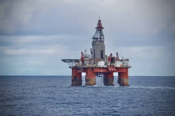 Semi Submersible Rig, located off of Norway.
