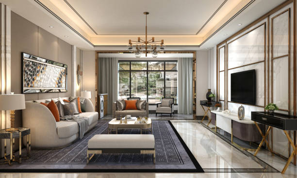 istock 3d render of living room 1182694168