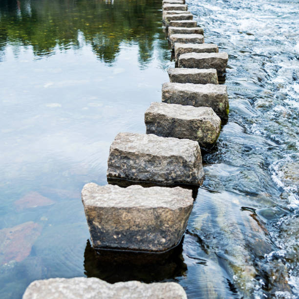 istock Stepping stones on the water 1182694762