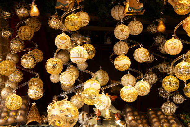 istock Christmas market kiosk details 1182697475