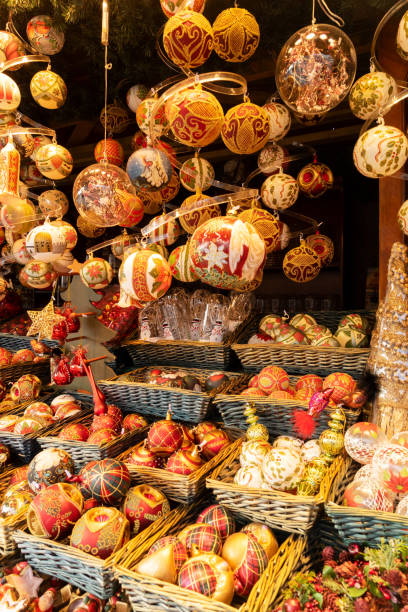 istock Christmas market kiosk details 1182697594