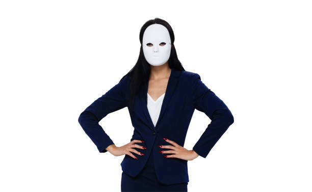 One person / front view of 20-29 years old adult beautiful black hair latin american and hispanic ethnicity female / young women businesswoman / business person standing wearing a suit / identity One person / front view of 20-29 years old adult beautiful black hair latin american and hispanic ethnicity female / young women businesswoman / business person standing wearing skirt / businesswear / blazer - jacket / jacket / costume / mask - disguise / a suit who is bizarre / horror / fear / terrified / with anxiety / uncomfortable / worried / emotional stress / surprise / embarrassed / phobia / serious / confidence / concentration / identity embarrassment skirt photos stock pictures, royalty-free photos & images