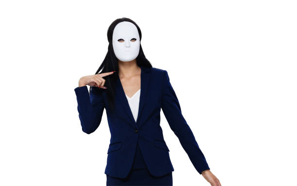 One person / front view of 20-29 years old adult beautiful black hair latin american and hispanic ethnicity female / young women businesswoman / business person standing wearing a suit / identity One person / front view of 20-29 years old adult beautiful black hair latin american and hispanic ethnicity female / young women businesswoman / business person standing wearing skirt / businesswear / blazer - jacket / jacket / costume / mask - disguise / a suit who is bizarre / horror / fear / terrified / with anxiety / uncomfortable / worried / emotional stress / surprise / embarrassed / phobia / serious / confidence / concentration / identity embarrassment skirt photos stock pictures, royalty-free photos & images