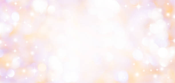 abstrakte unschärfe schöne weiche leuchtende lila und gold farbe hintergrund mit kreis bokeh licht und glänzenden stern für weihnachtsfest und glückliches neues jahr saison kollektion design als banner-konzept - purple backgrounds illuminated defocused stock-grafiken, -clipart, -cartoons und -symbole