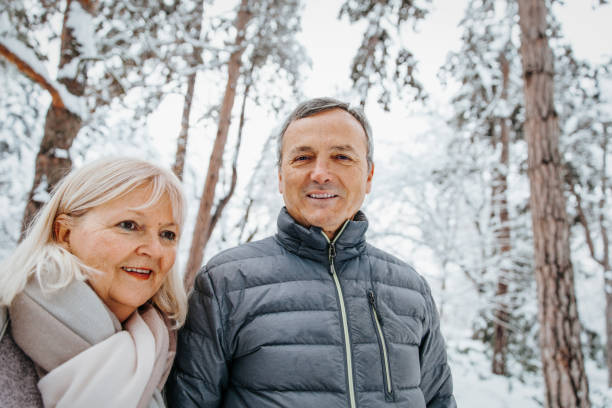 istock Mature Couple in Winter Park 1182699545